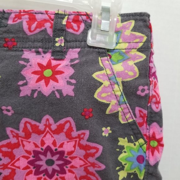 Old Navy shorts 14 Printed Linen Knight Time floral mandala print adjustable - Picture 4 of 14